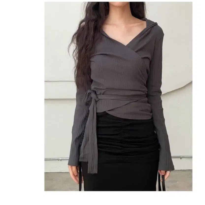 아델리오 adelio wrap hood 가디건