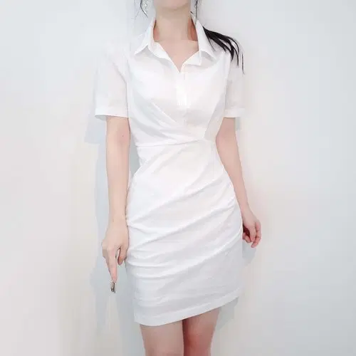 화이트 셔츠원피스
