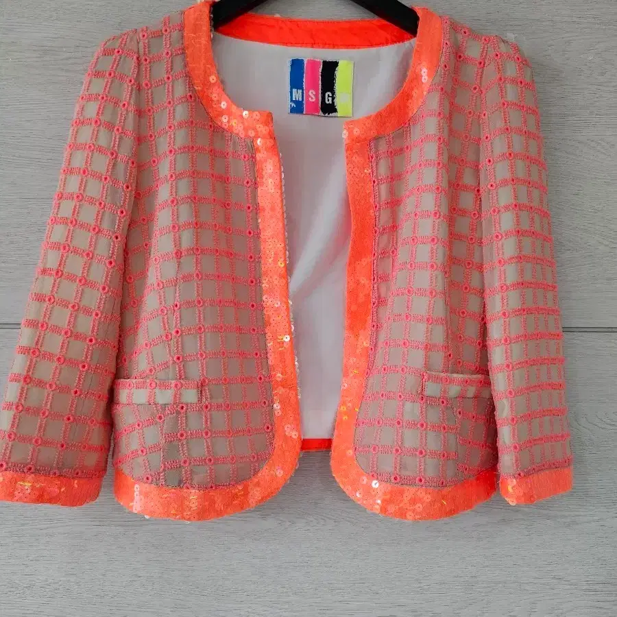 MSGM 스팽글 자켓 핑크