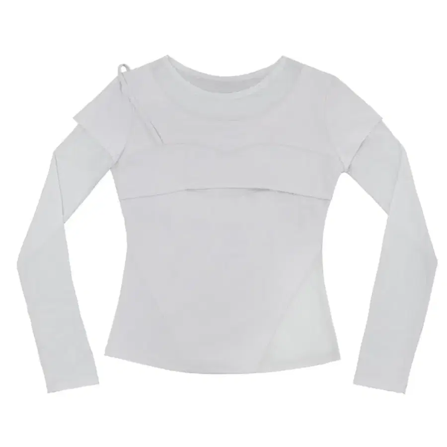 오호스 레이어드 숄더스트랩롱슬리브 Layered Shoulder Strap Long sleeve 라이트그레이