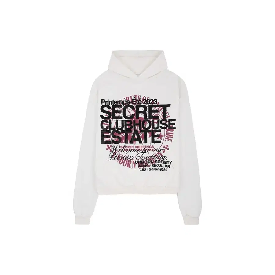 언본소사이어티 SECRET CLUBHOUSE ESTATE 후드 티셔츠