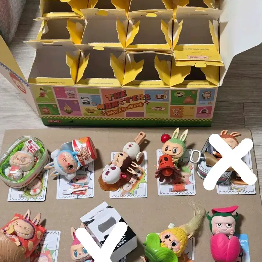 팝마트 라부부 더 몬스터즈 와키 마트 편의점 시리즈 샐러드 우유 옥수수 등등 피규어