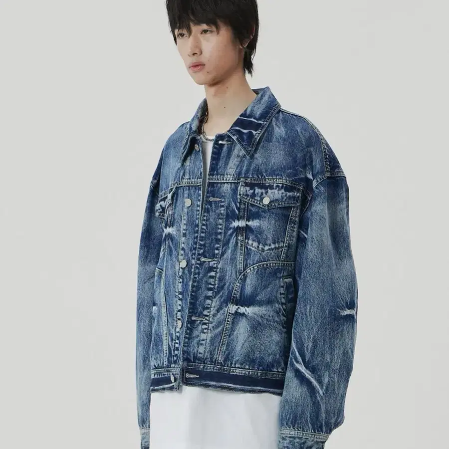 메종미네드 PINCH WIND DENIM TRUCKER 데님 자켓 M