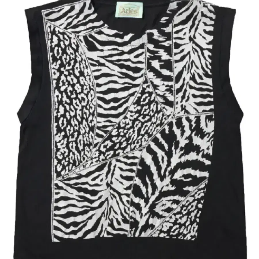 Aries Animal screen printed 나시 민소매 티셔츠 XL