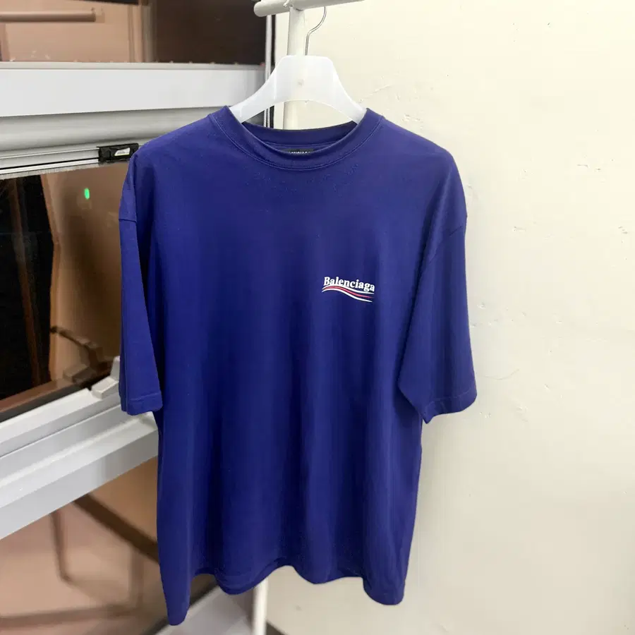 [L size] *정품* 발렌시아가 웨이브로고 반팔티