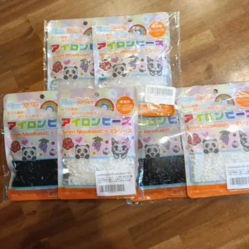 펄러비즈 5mm NicoRate 화이트 블랙 x 2 클리어 x 2