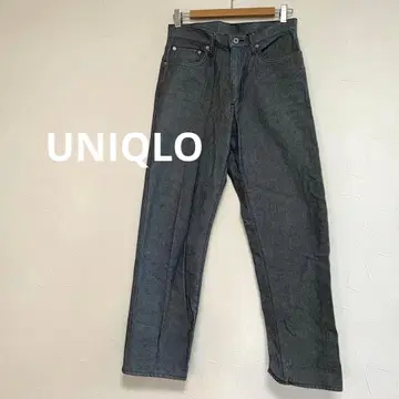 유니클로 올드 유니클로 파랑 택 스트레이트 청바지 데님 79
