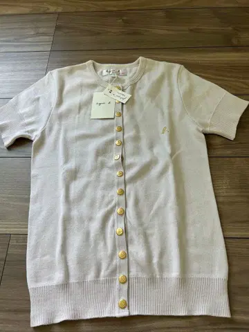 agnes b. 반팔 가디건 화이트