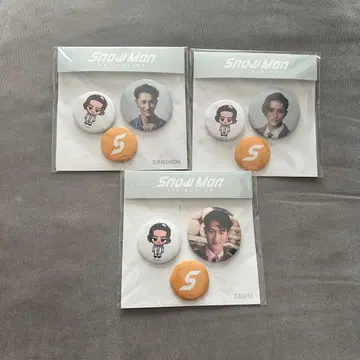 Snow Man 이와모토 테루 1st POP UP 캔뱃지 세트
