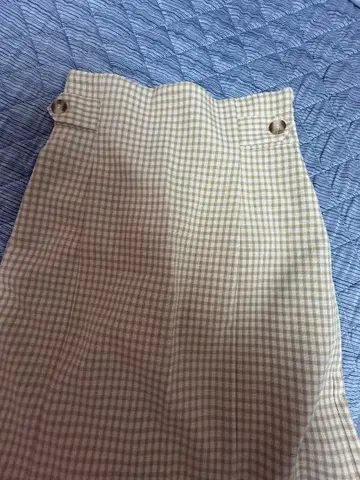 알시브 archives 깅엄 체크 패턴 롱 스커트