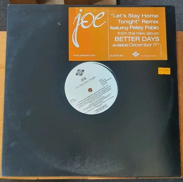 조 JOE 앨범 'BETTER DAYS' LP 레코드 수입반