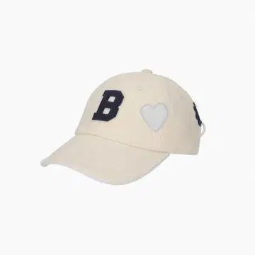 Bibiy. B 로고 캡 화이트 코듀로이