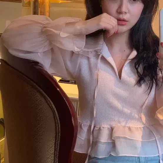 오이니 [o, rosy] petite fleur blouse