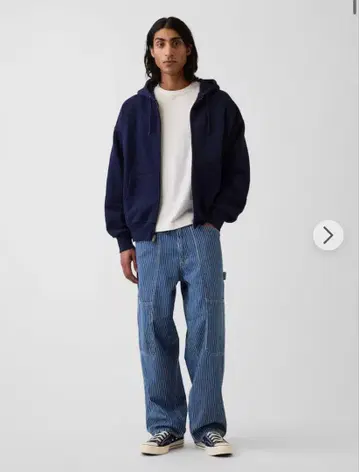 새상품 GAP EXTRA BAGGY 페인터 팬츠 스트라이프 31W32L