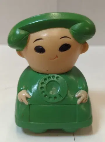 일본전신전화공사 저금통 벨코짱 그린 85mm