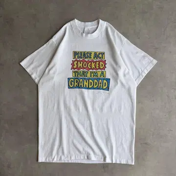 90s 메시지 프린트 T셔츠 USA제 싱글 스티치