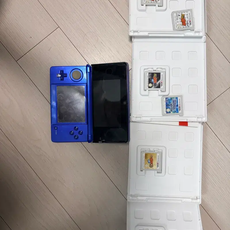 급처) 3ds 구작다수 블루 + 게임팩 6개 (수수료 제외 일괄 30)