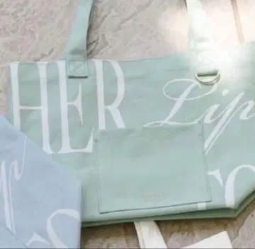 Her lip to HLT DAILY LOGO 토트백 민트 나고야