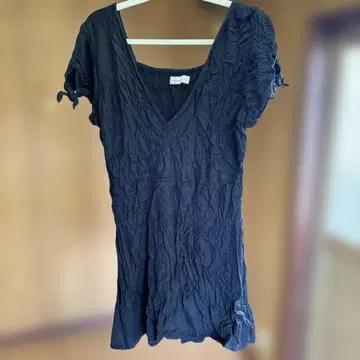 Abercrombie & Fitch 반팔 무릎 기장 원피스 블랙 XL