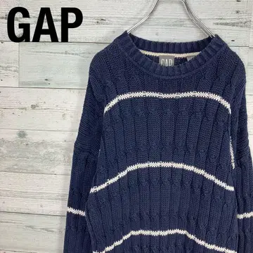 GAP 올드갭 보더 린넨코튼 니트