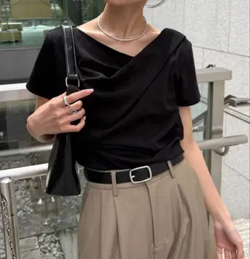 NOGLE 노글 드레이프 반팔T셔츠