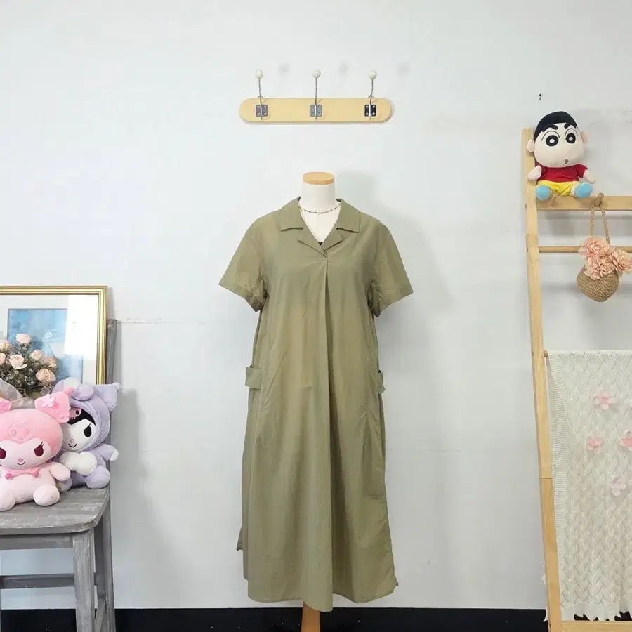 빈티지 만원샵 AMX 카키 여름 원피스