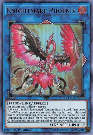 코나미 링크 [염] MP19-EN027 KNIGHTMARE PHOENIX (1st EDITION) UR