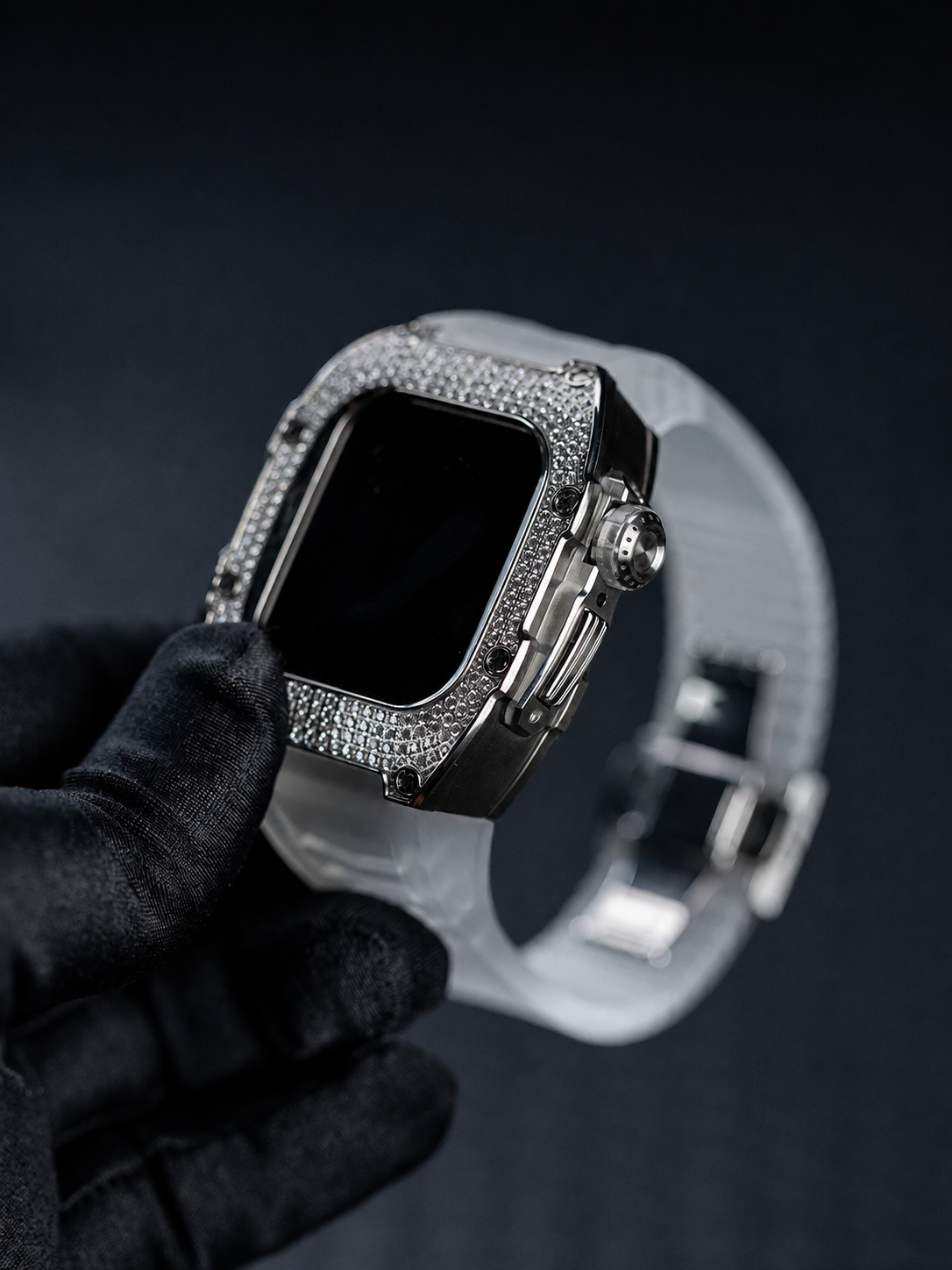 애차드밀 SIGNATURE PAVE 티타늄 애플워치 케이스 40,41MM