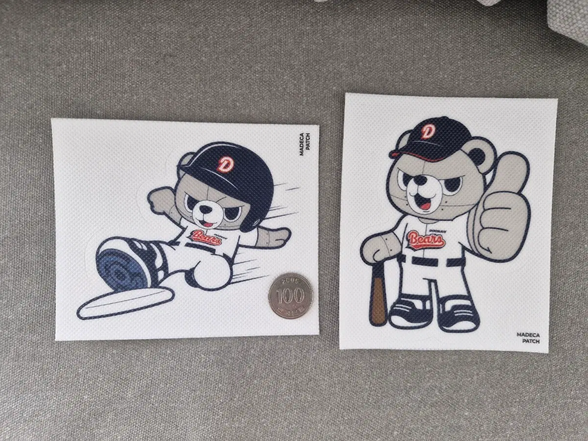 두산 베어스 철웅이 스티커 2종