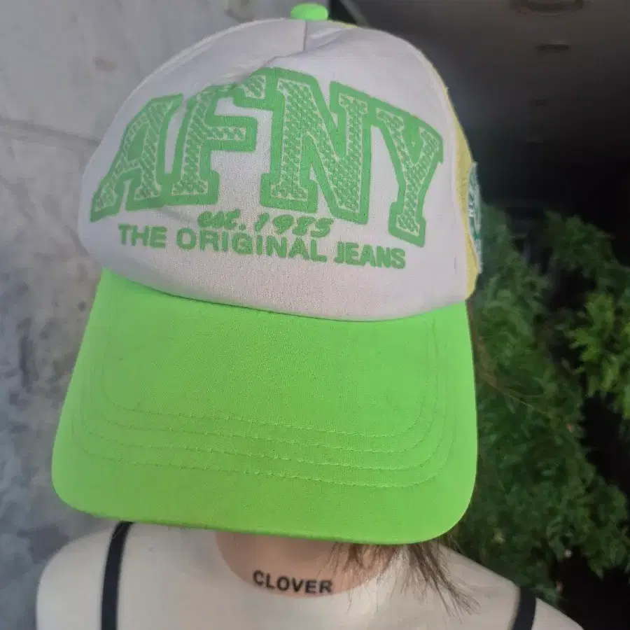 AFNY 볼캡 형광라임 화이트 미착용