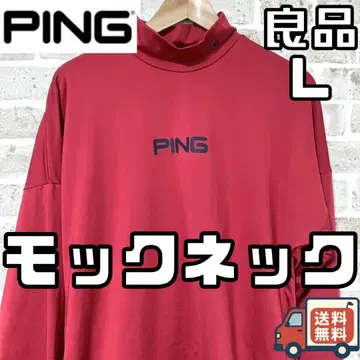 [ 선착순 ] 핑골프 PING 남성용 긴팔 모크넥 L 레드 계열