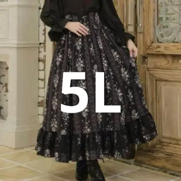 [시마무라] 쿠루미 콜라보 프릴 블라우스 블랙 5L