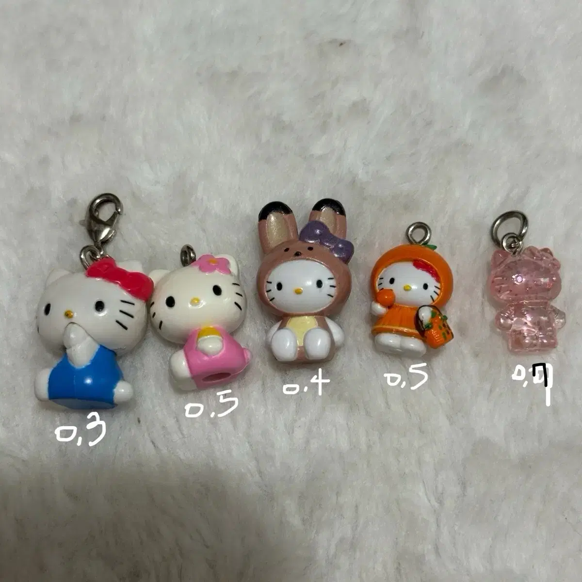 고전키티 키티스트랩 알맹이키링 피규어