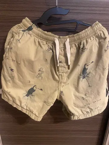 남성용 숏팬츠 올 패턴 베이지 L 사이즈