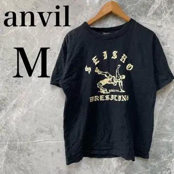 Anvil 남성용 M 블랙 레슬링 T셔츠 아메카지 구제 의류 스트릿