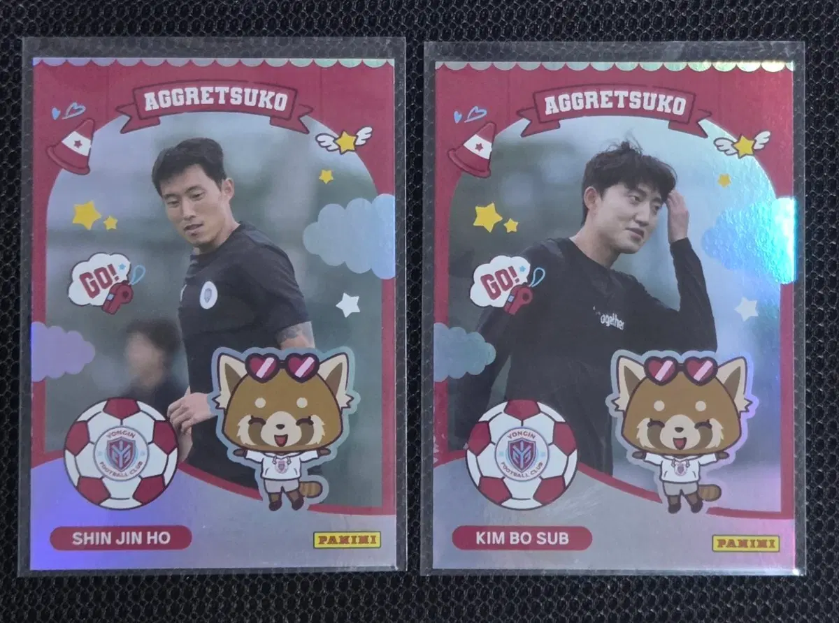 k리그 산리오(용인FC 신진호 / 김보섭 축구 카드) 2종 일괄