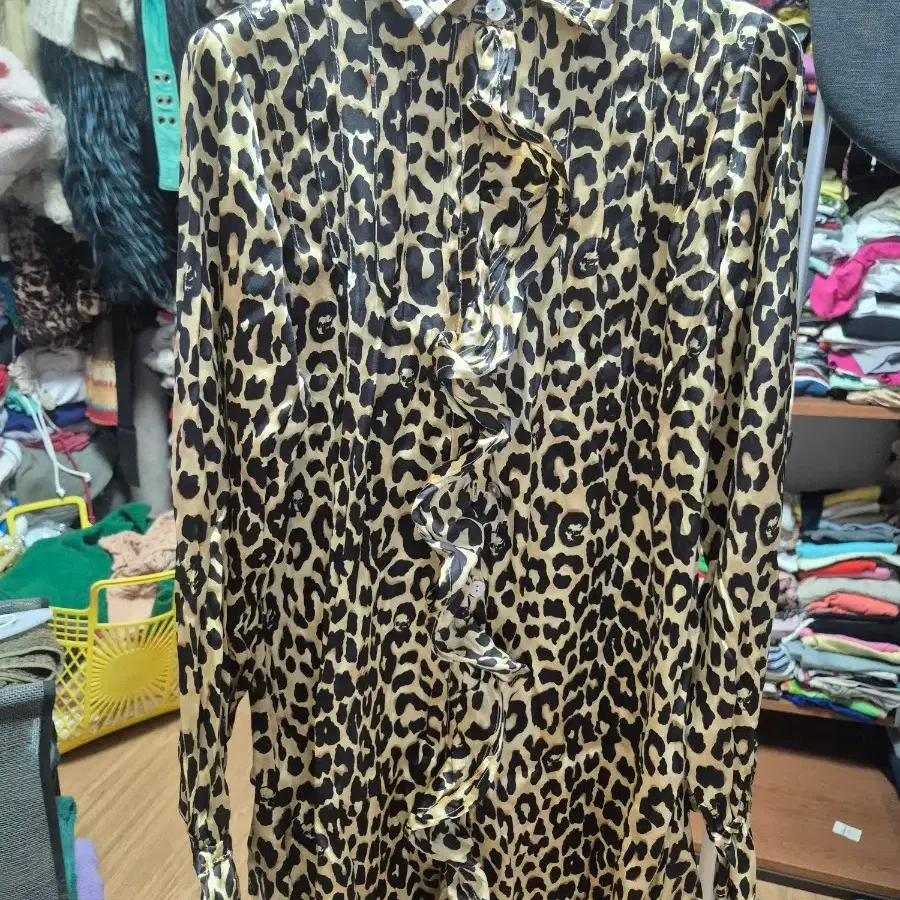 레오파드 미니원피스