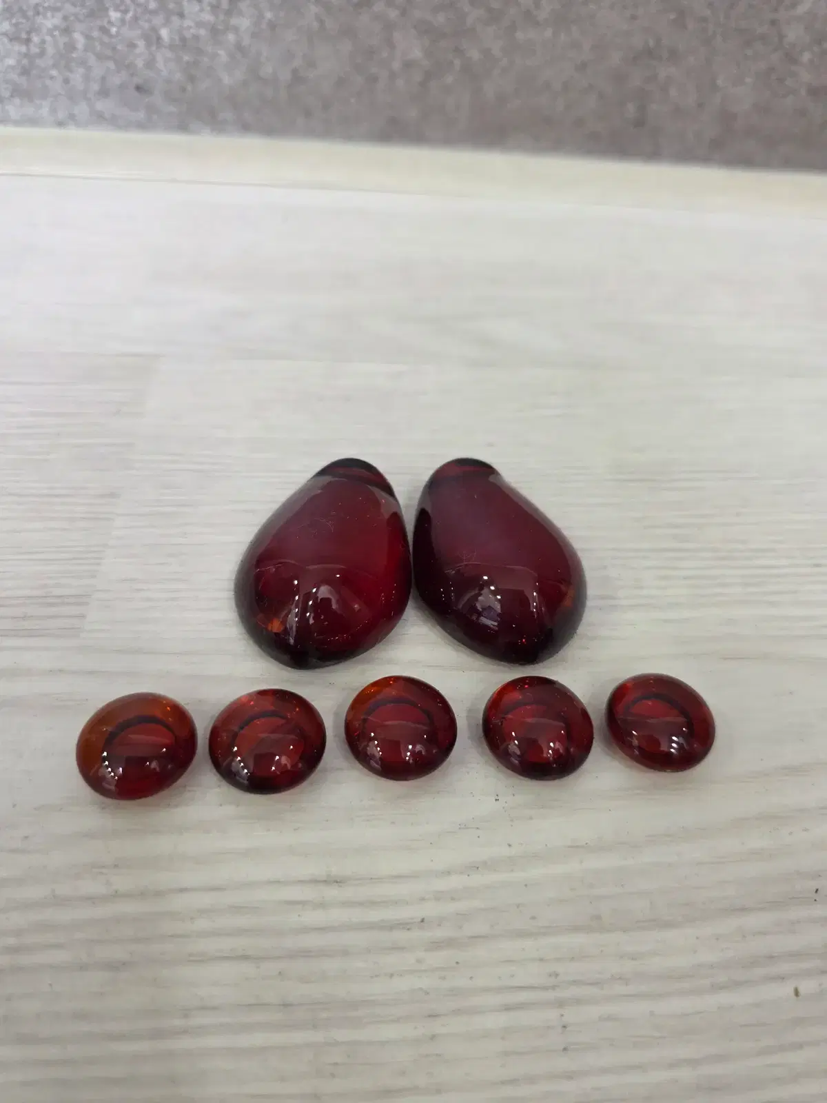 천연 호박 마고자 단추 세트