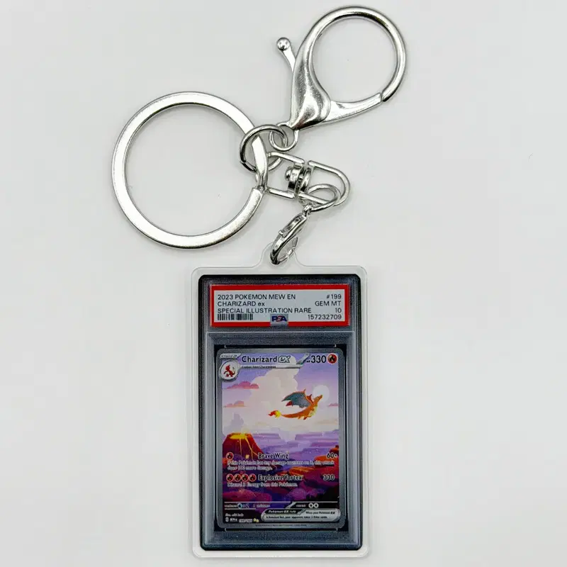 포켓몬카드 151 리자몽 PSA10 커스텀 키링