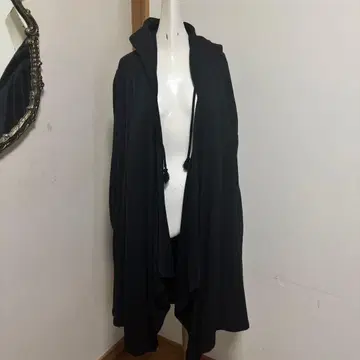 zucca 주카 롱 기장 후드 부착 가디건 블랙