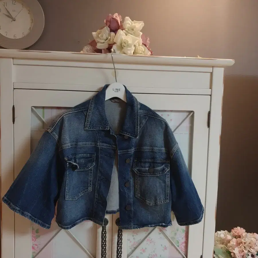 게스 데님자켓/통통55-통통66