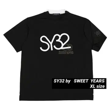 SY32 by SWEET YEARS 골프웨어 반팔 셔츠 블랙