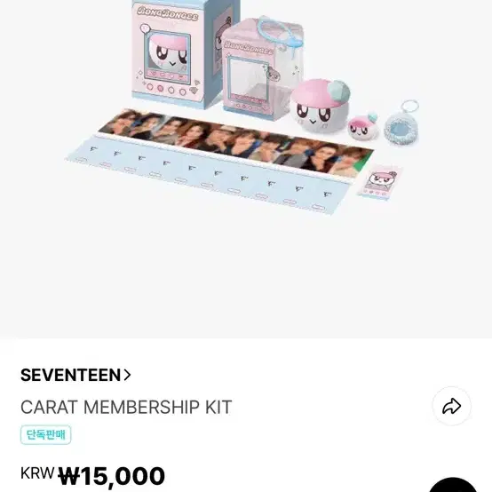 세븐틴 멤버쉽키트 포카 분철