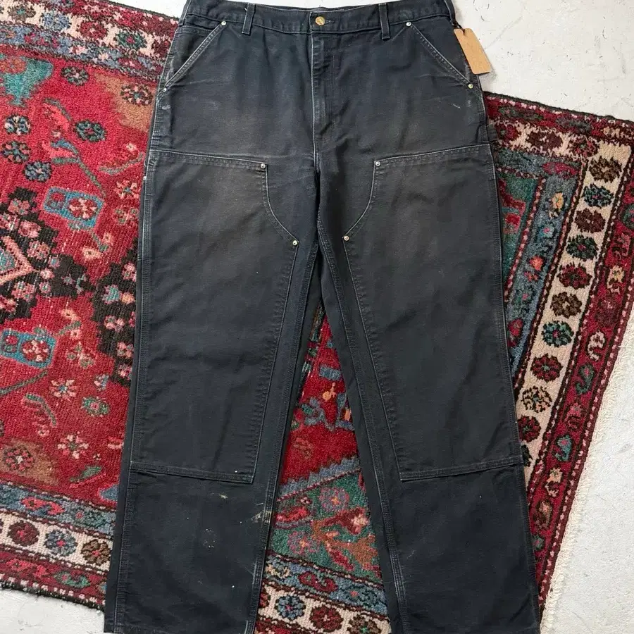 [38] OG USA Made 칼하트 더블니 블랙 칼하트 B01 썩블니