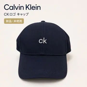 택 포함 새상품 Calvin Klein CK 로고 캡 네이비
