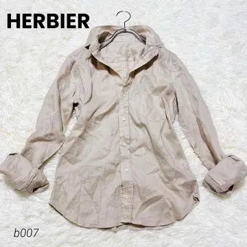 엘르 린넨100 셔츠 긴팔 베이지 어스 컬러 HERBIER