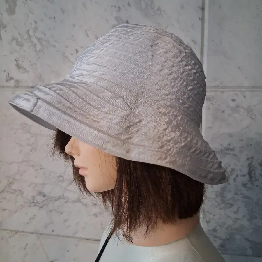 새모자 페도라 모자 은색