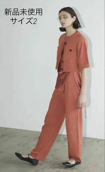 CLANE HALF SLEEVE KNIT TOPS & PANTS SET