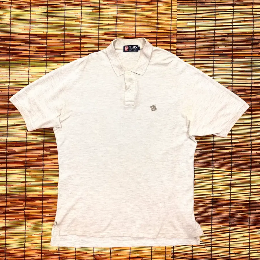 90년대 챕스 랄프로렌 오트밀 컬러 카라티 PK XL