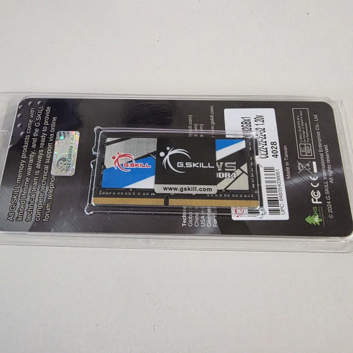 G.SKILL Ripjaws DDR4 32GB 노트북 RAM / DDR4-3200